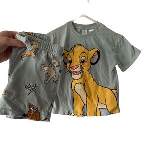H&M x Disney Lion King Matching Set - Light Green and Yellow